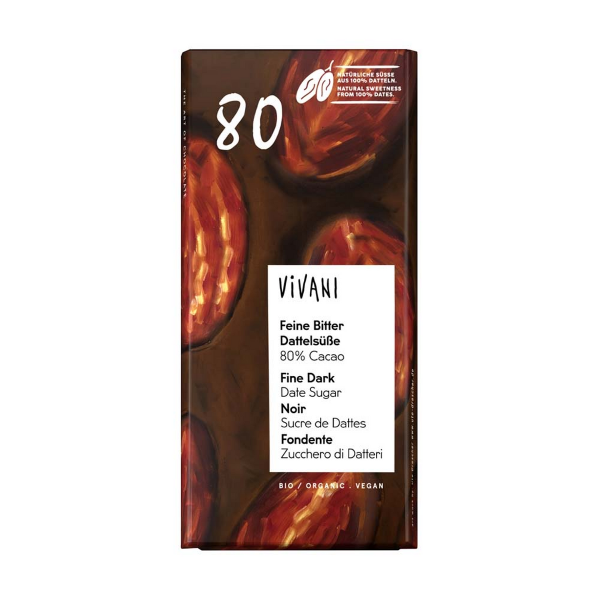 비바니 유기농 대추야자 다크 80% 초콜릿 80g