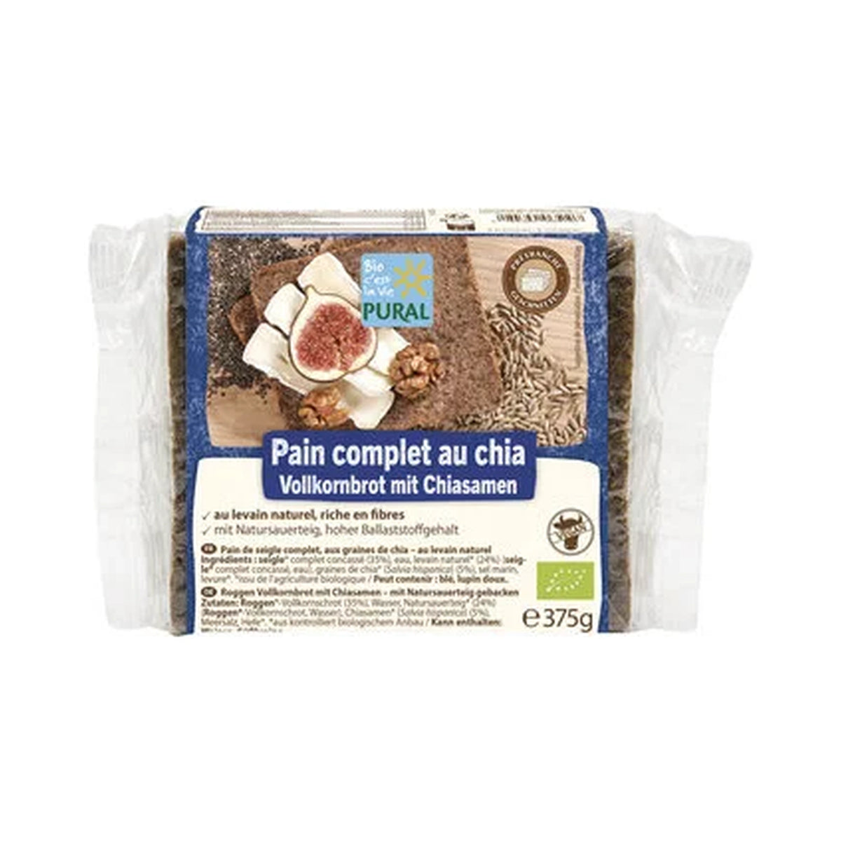 푸랄 치아씨드 통곡물빵 375 g