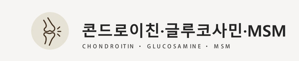 콘드로이친·글루코사민·MSM