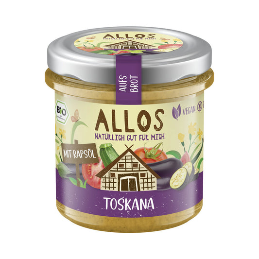 알로스 유기농 채소 스프레드 Toskana 스프레드 140 g